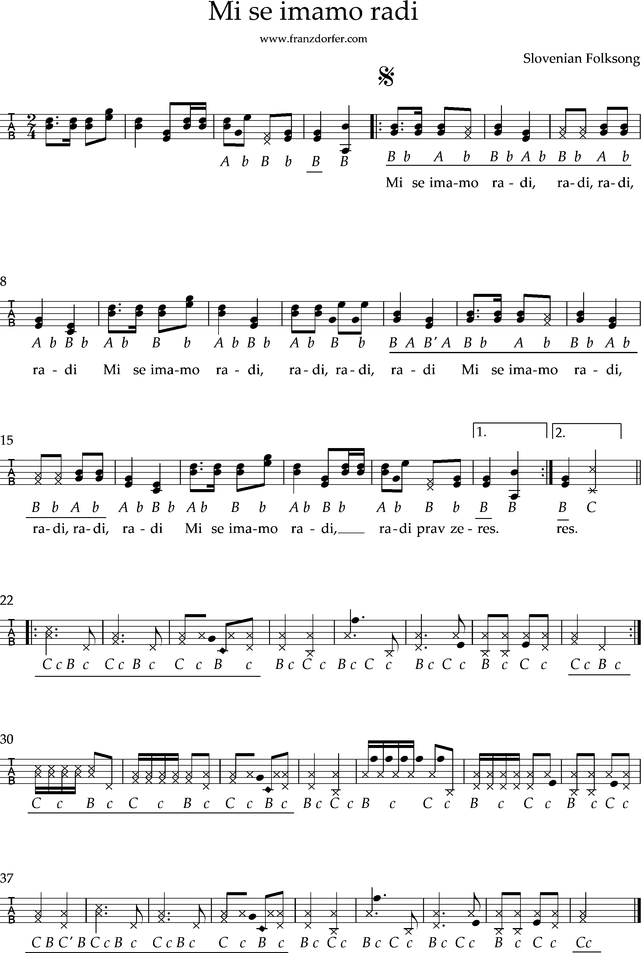 Mi se imamo radi-kompl-griffschrift für steirischhe Harmonika
